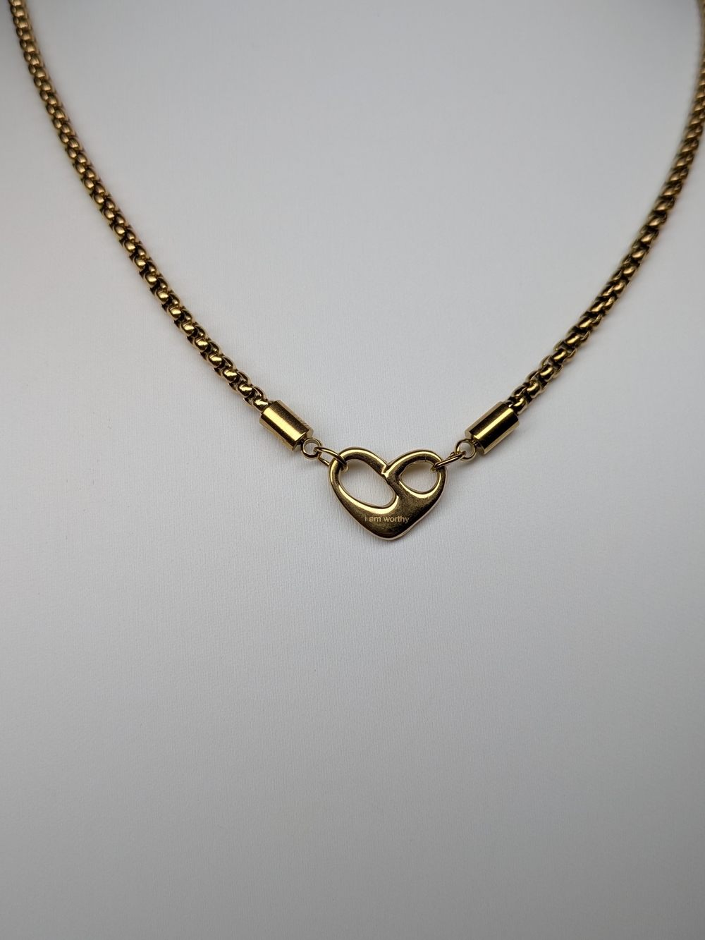 18k GP Franco Chain Interlock Necklace